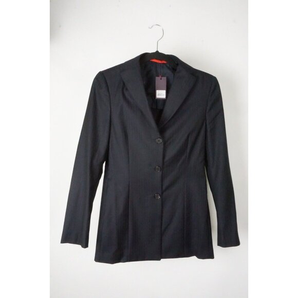 Isaia Acquario Blue Herringbone 100% Wool Jacket Blazer Sz 40R BRAND NEW